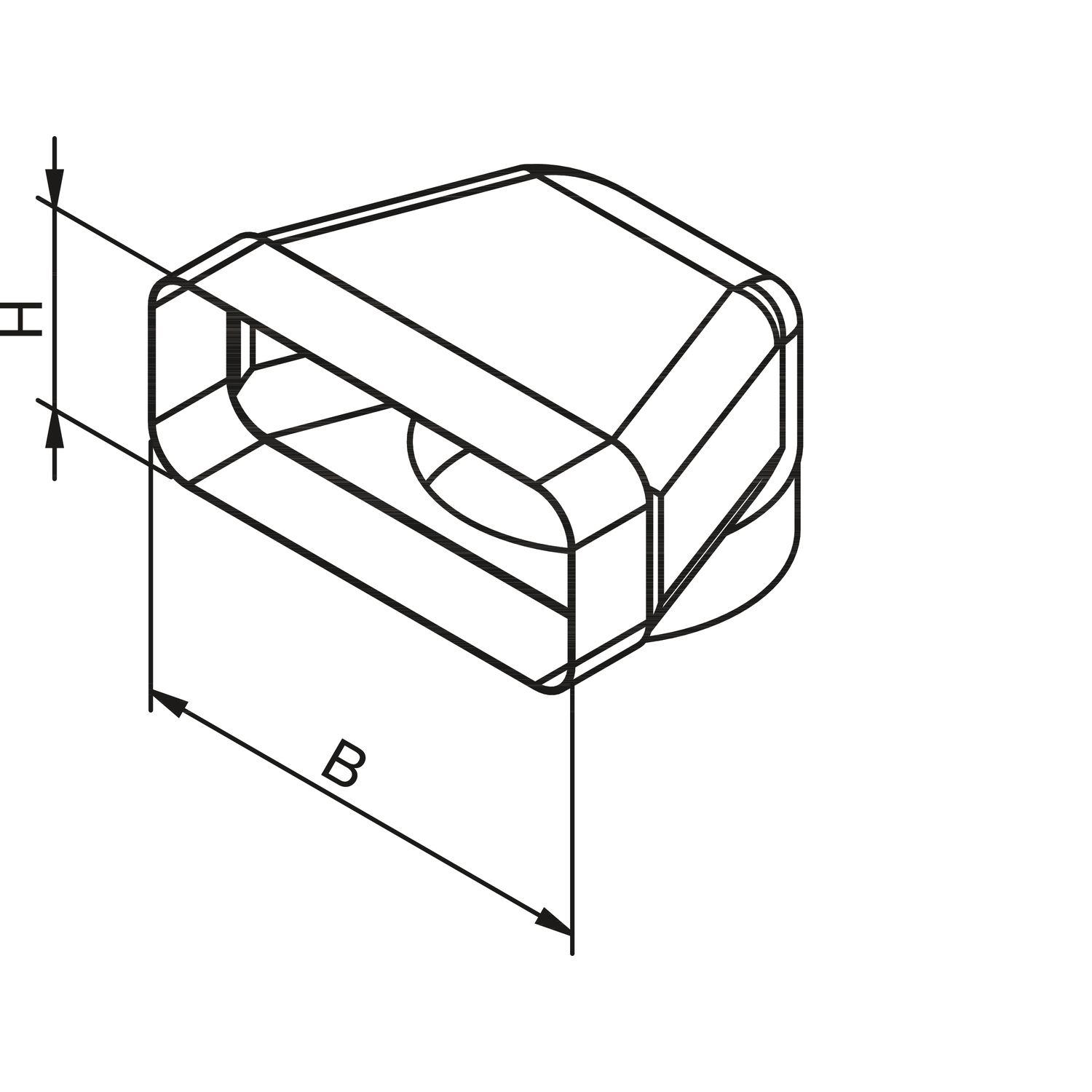 BSH Umlenkstück 90 ° 571654, System 222 x 90