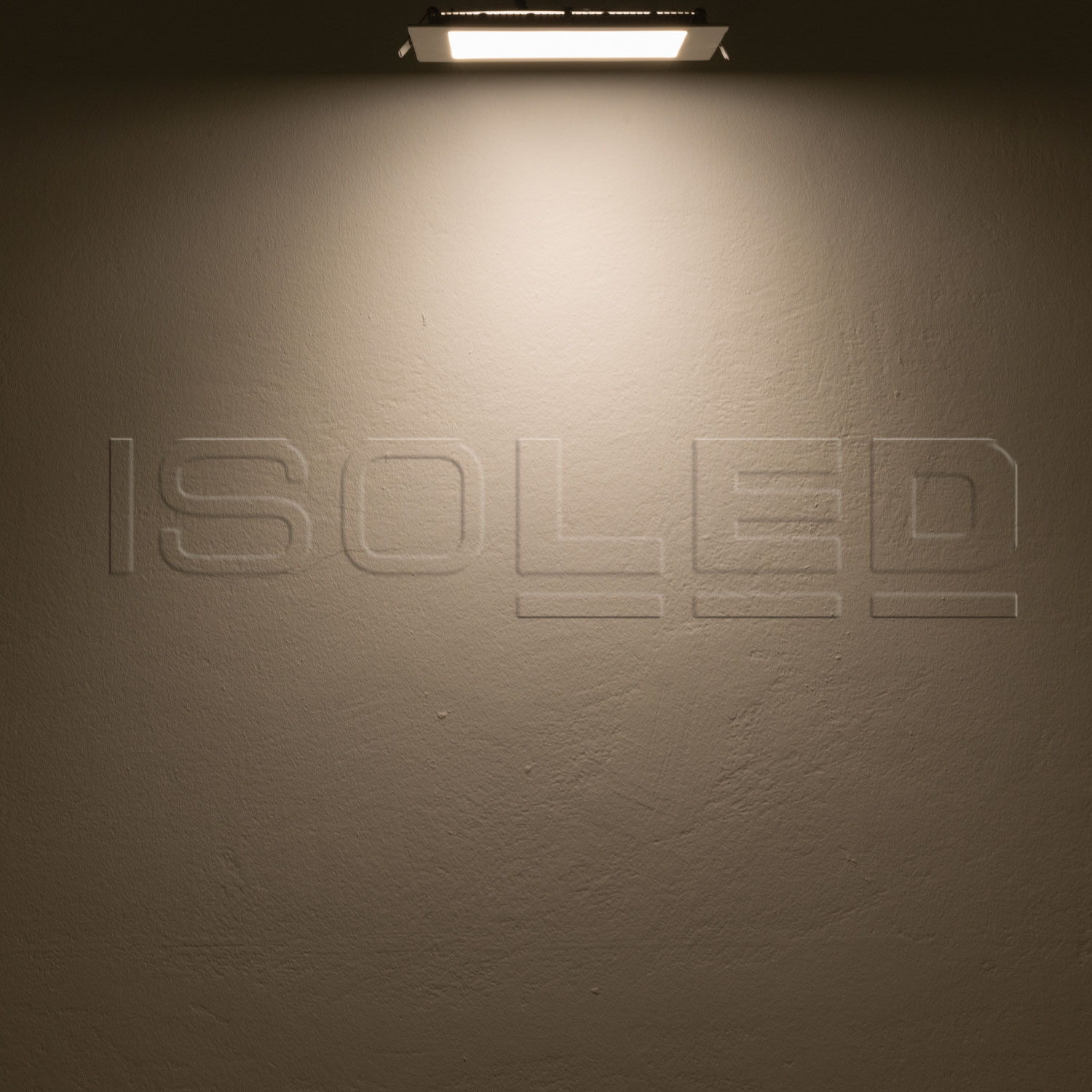ISOLED LED Downlight 9W eckig ultraflach blendungsreduziert weiß warmweiß dimmbar CRI90