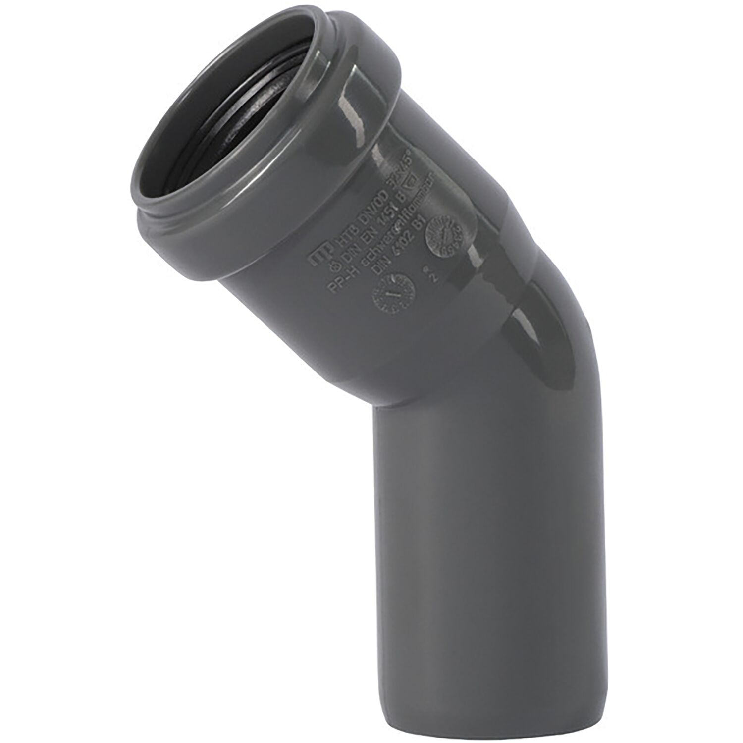 Bogen für Abflussrohr DN 32 mm / 45°