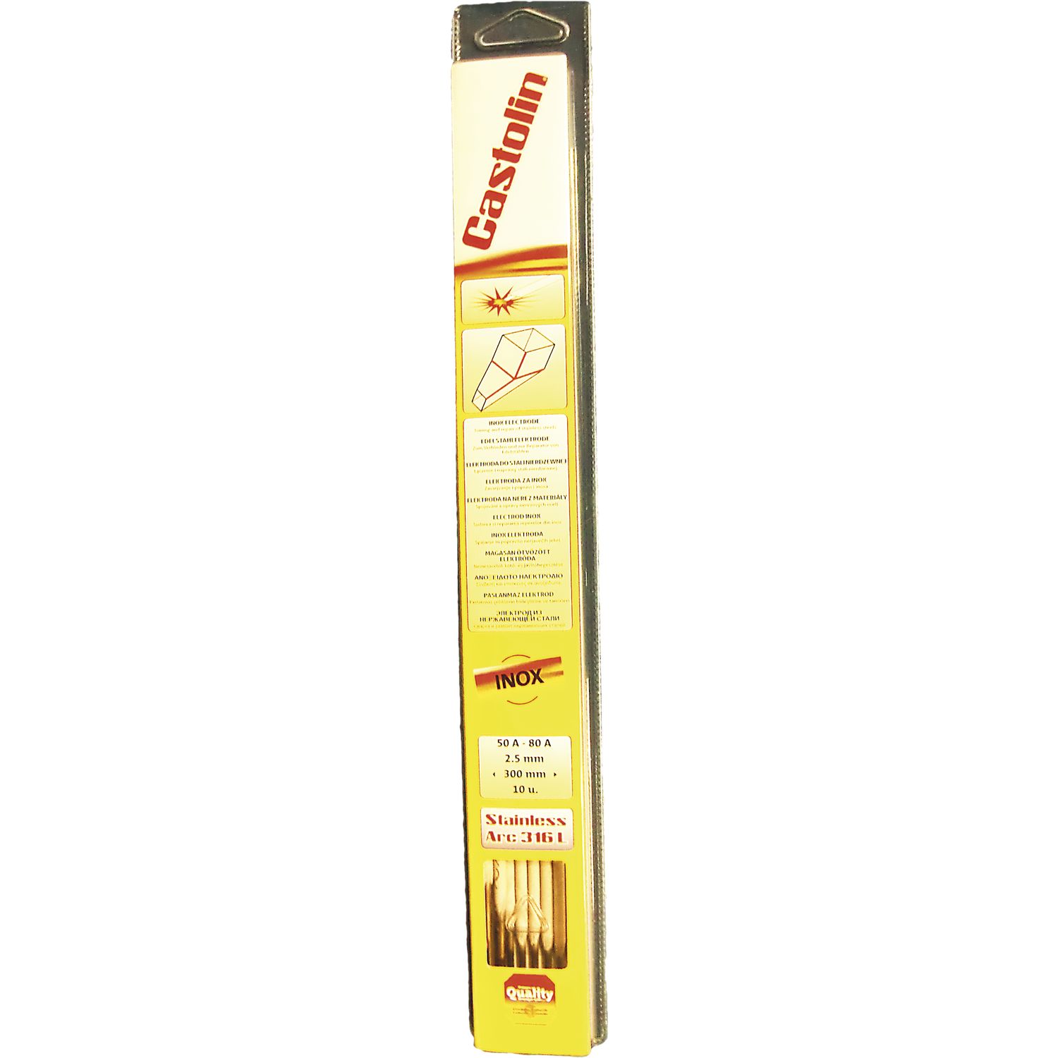 Castolin Niro-Elektrode 316L Arc ø 2,5mm Länge 300mm (10 Stück)