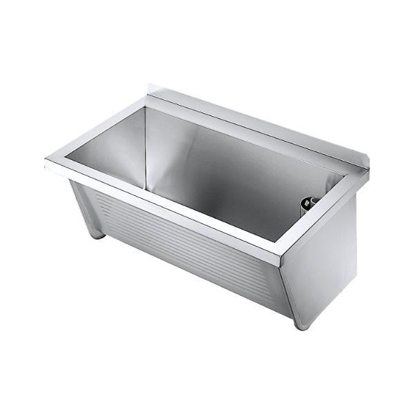 KWC Wand-Ausgussbecken CA210/2N Ablauf rechts, Edelstahl