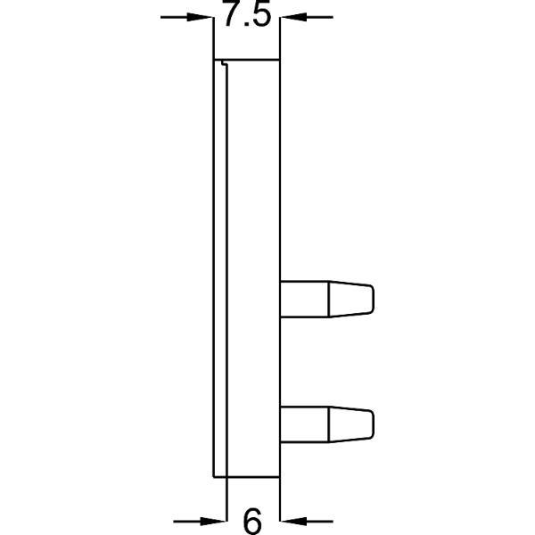 Endstück Akrete für Griffleiste ablängbar rechts, Kunststoff silberfarbig