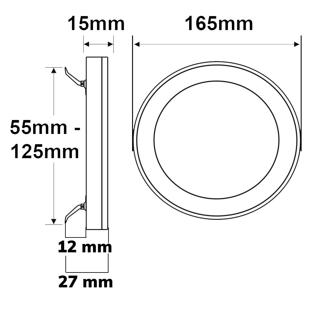 ISOLED LED Aufbau/Einbauleuchte Slim Flex 12W weiß ColorSwitch 3000|3500|4000K