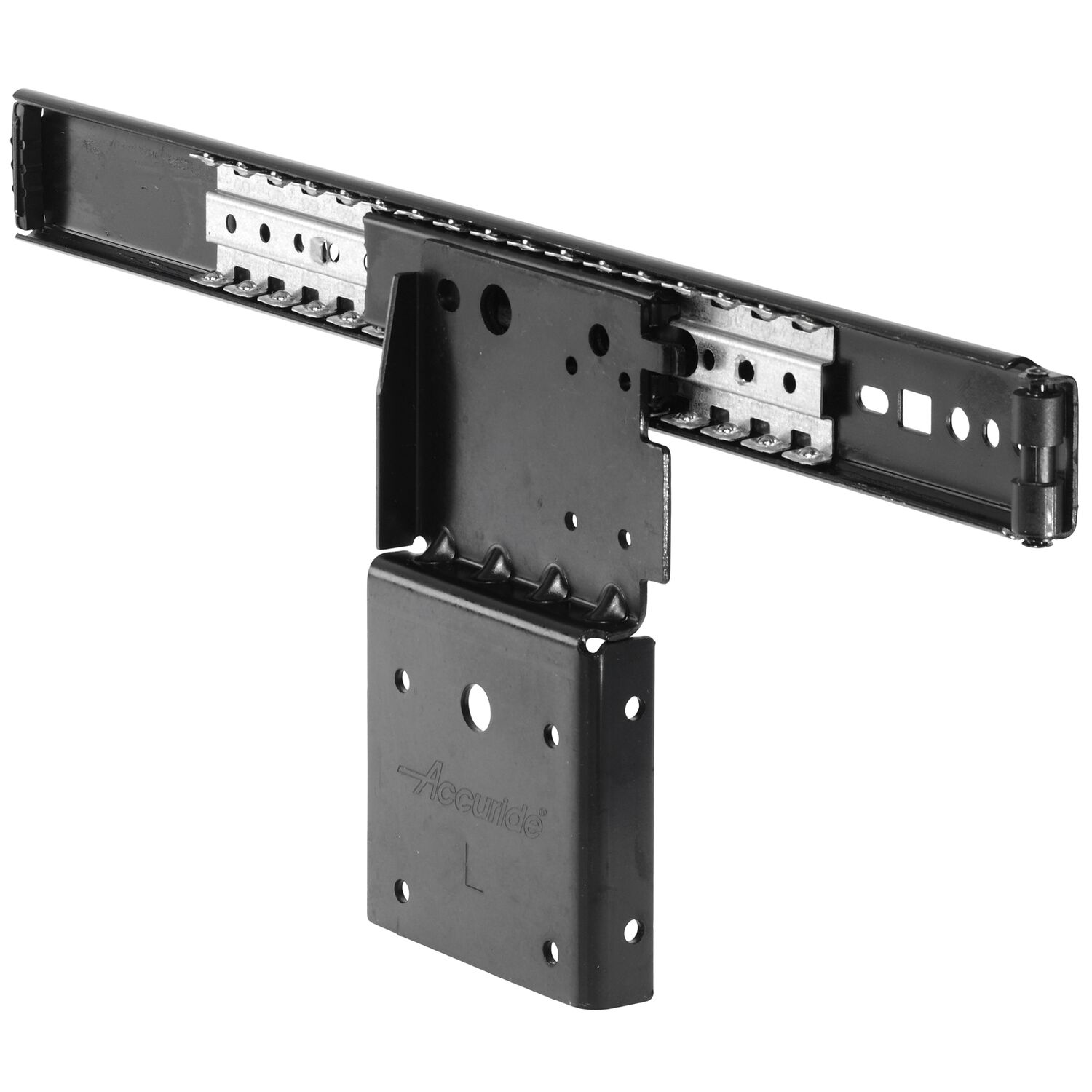 Accuride 1234 Beschlägegarnitur, Länge 557 mm, Stahl schwarz chromatiert Accuride 1234 Beschlägegarnitur, Länge 608 mm, Stahl schwarz chromatiert