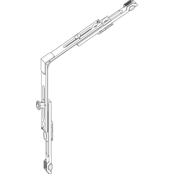 Winkhaus WINKHAUS Eckumlenkung E1.A für Schrägfenster, 1 Schließzapfen, silber