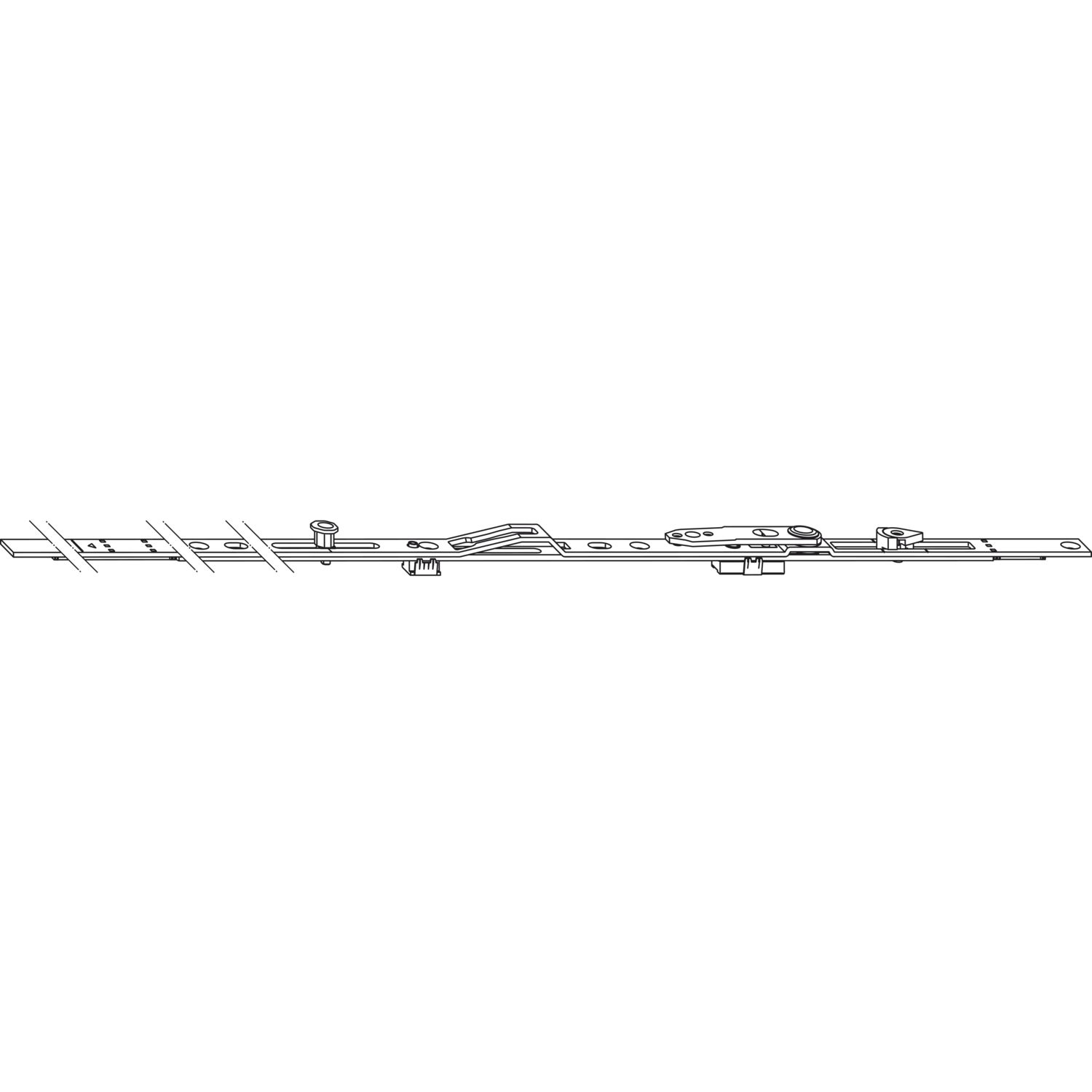 Winkhaus WINKHAUS Oberschiene OS2.1250-1, FFB 1000-1250 mm, 1 Zapfen, silber