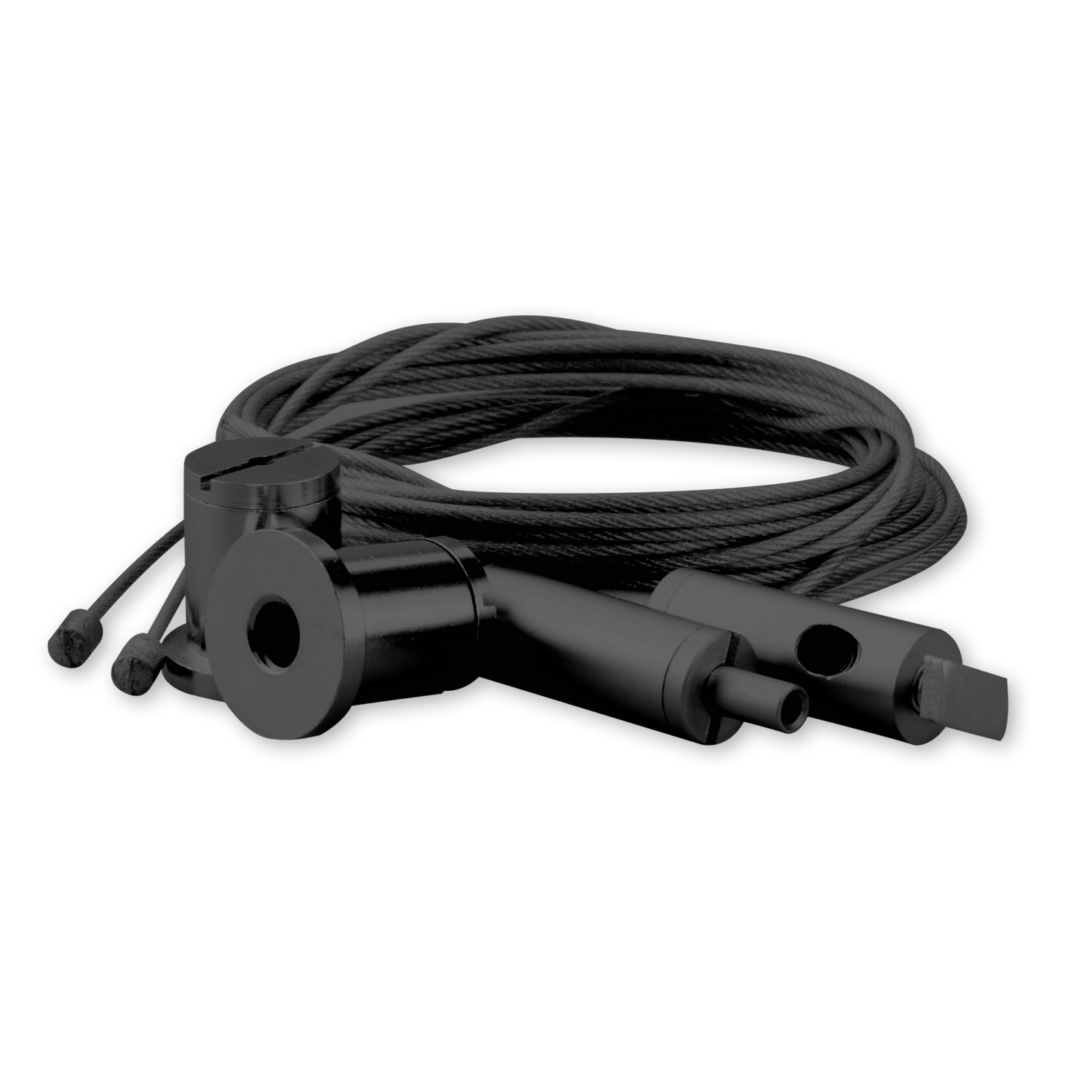 ISOLED Seilabhängung (2 Stück) mit Rutschklemme Stahl schwarz