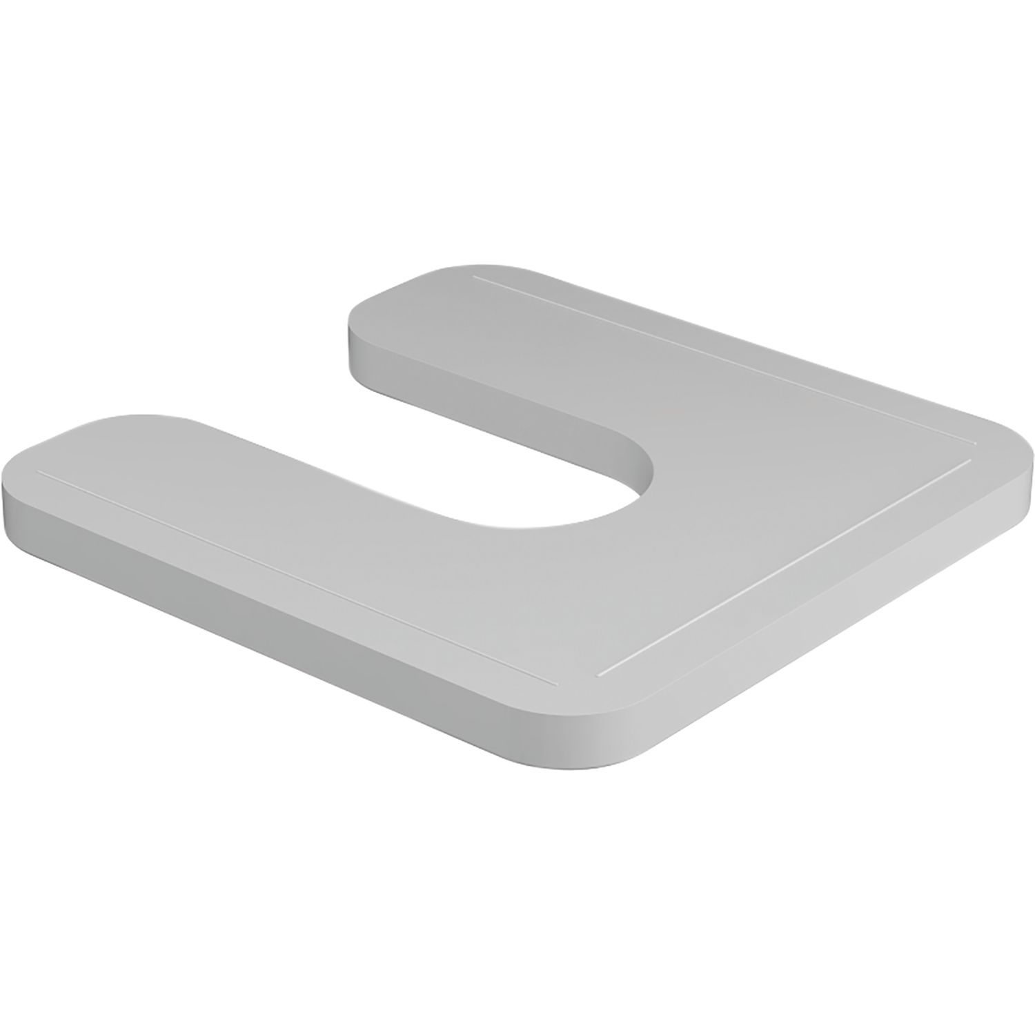 Montageplatte mit Schlitz 70 x 70 x10 mm Kunststoff (125 Stück)