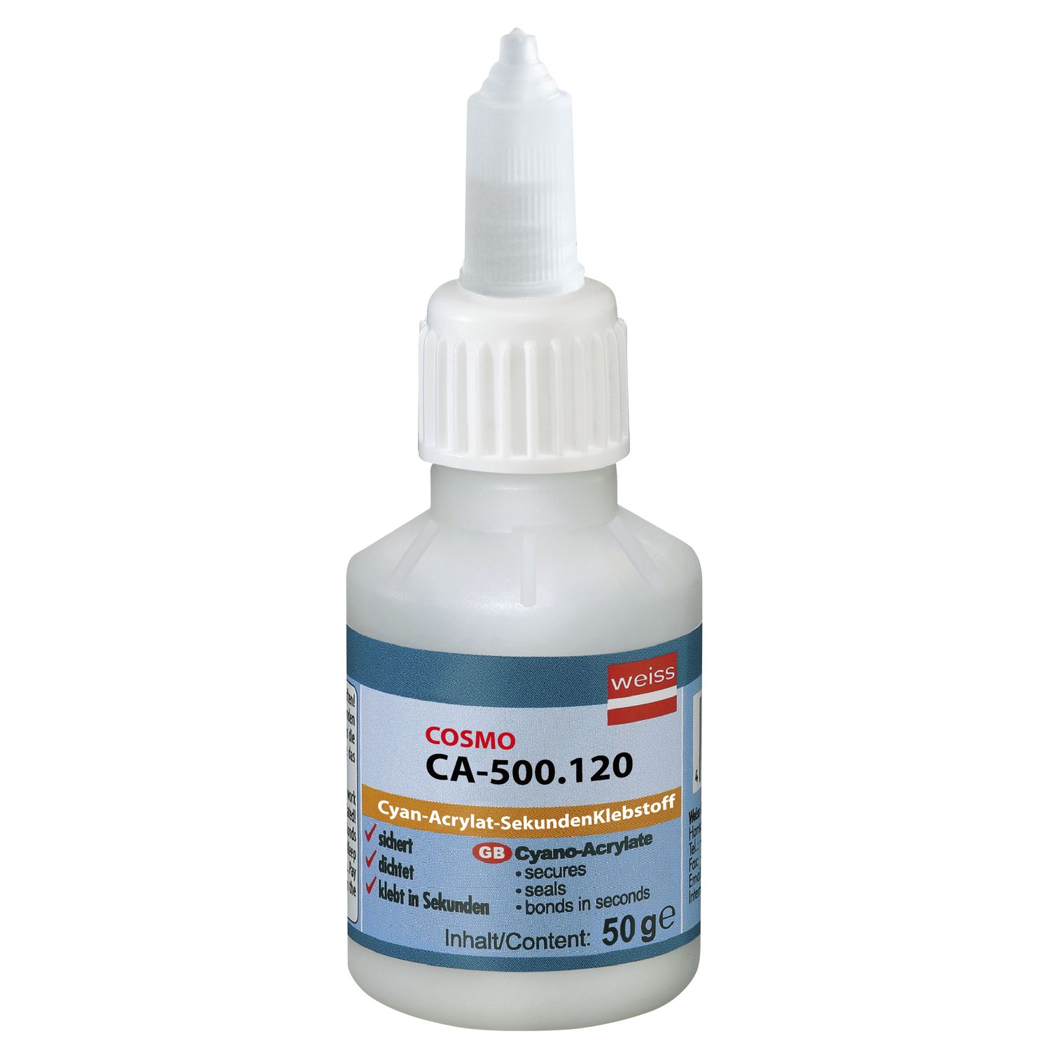 Cosmo CA-500.120 Sekundenklebstoff höherviskos 50g (10 Stück)