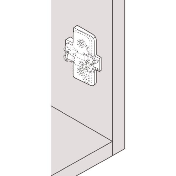 blum Winkelkeil kreuzform +5° Schraubversion Zink Distanzstärke 6mm
