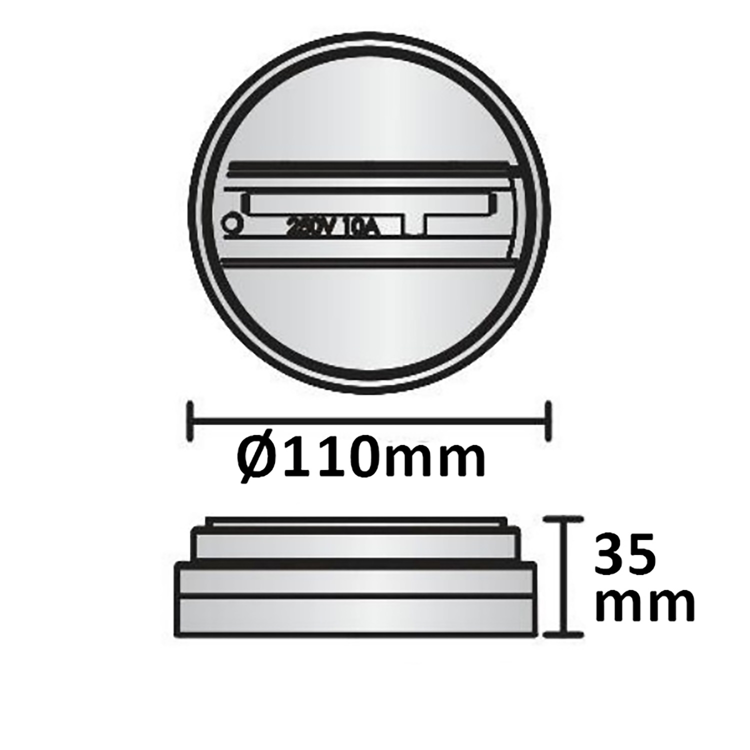 ISOLED Monotrack-Aufbauadapter für Schienenstrahler schwarz 1-Phase