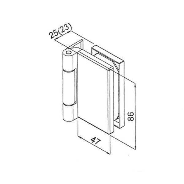 Türband für gewerbliche Anwendungen für 8 bzw. 10 mm Glastüren