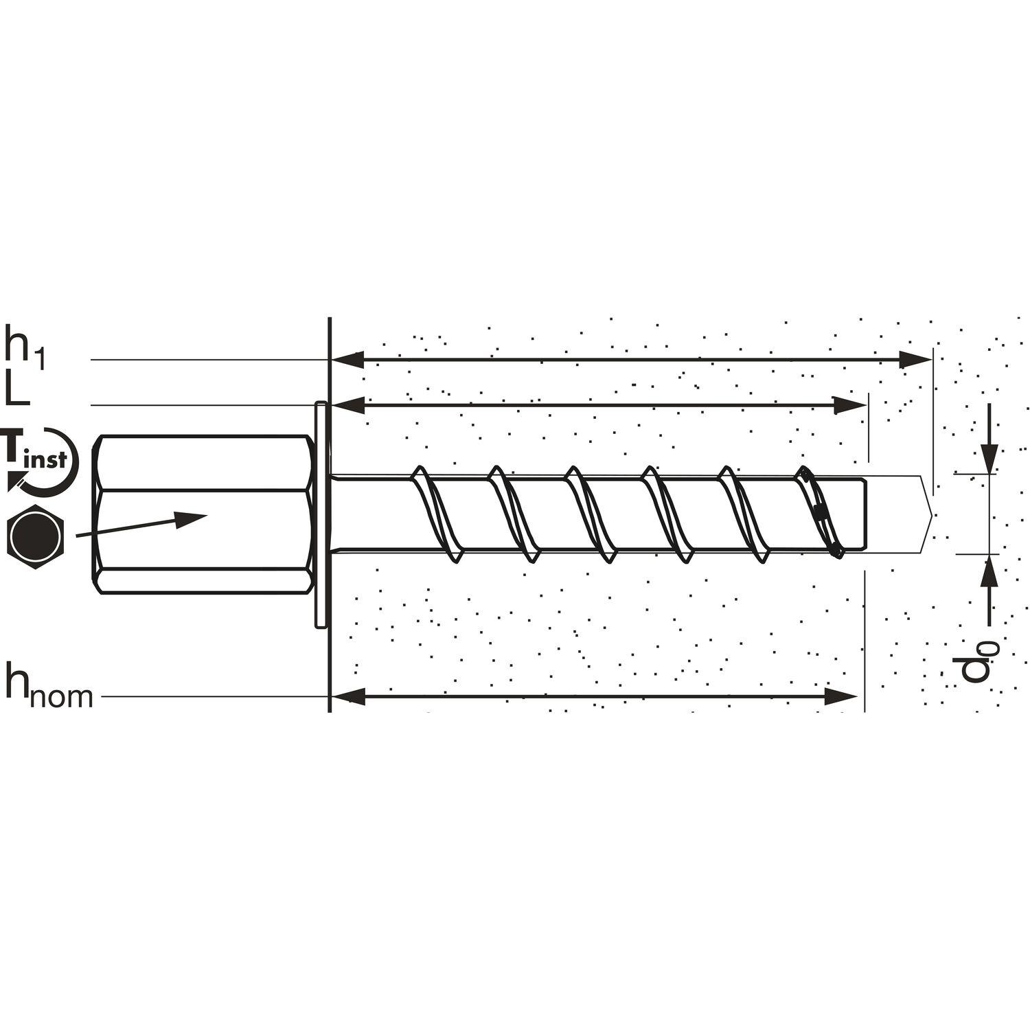 Betonschraube MCS-I 6x 55 - M8/M10 I mit Innengewinde (50 Stück)