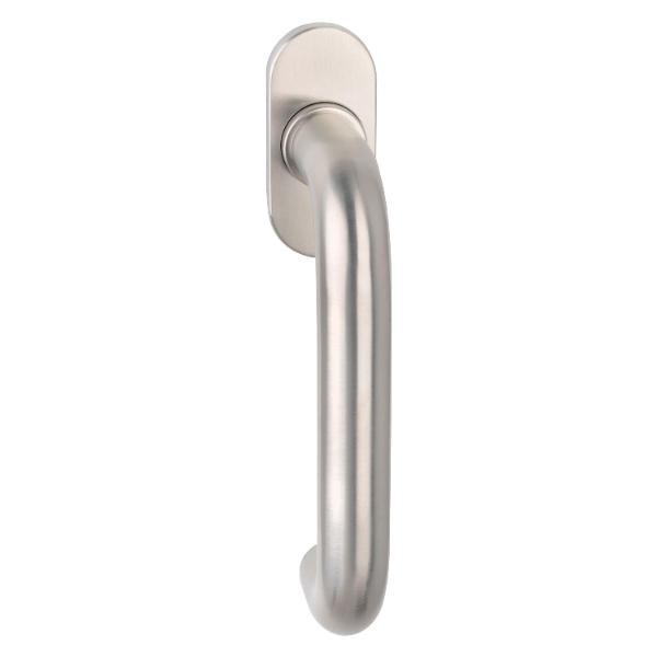 Ogro Fenstergriff PREMIUM 4100SO - verdeckt geschraubt Vierkant 7x20 - 40 Edelstahl matt
