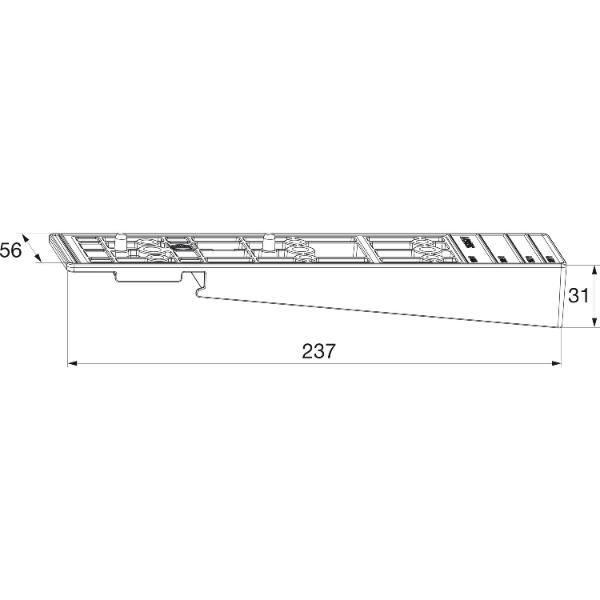 Maco #368677 Fiber-Therm Verbindungsplatte 237/56, kürzbar, silber (368677)