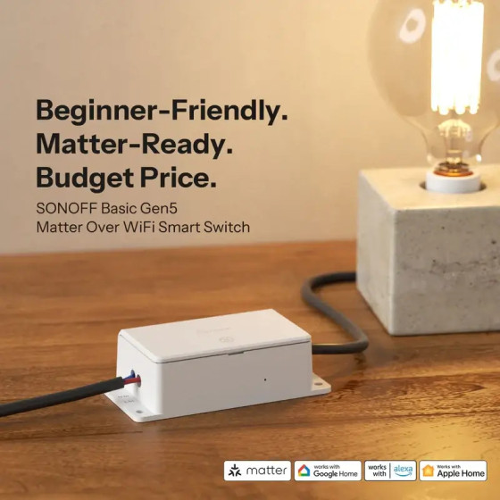 Sonoff Basic Gen5 Matter WiFi Intelligenter Schalter BASIC-1GS