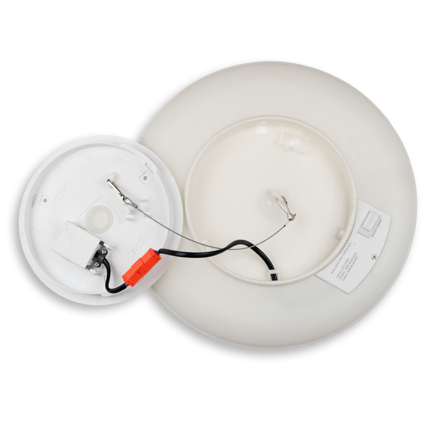 ISOLED LED Deckenleuchte Slim300 PRO 18W schwarz rund IP44 DN300 3000|4000|5000K Up&Down