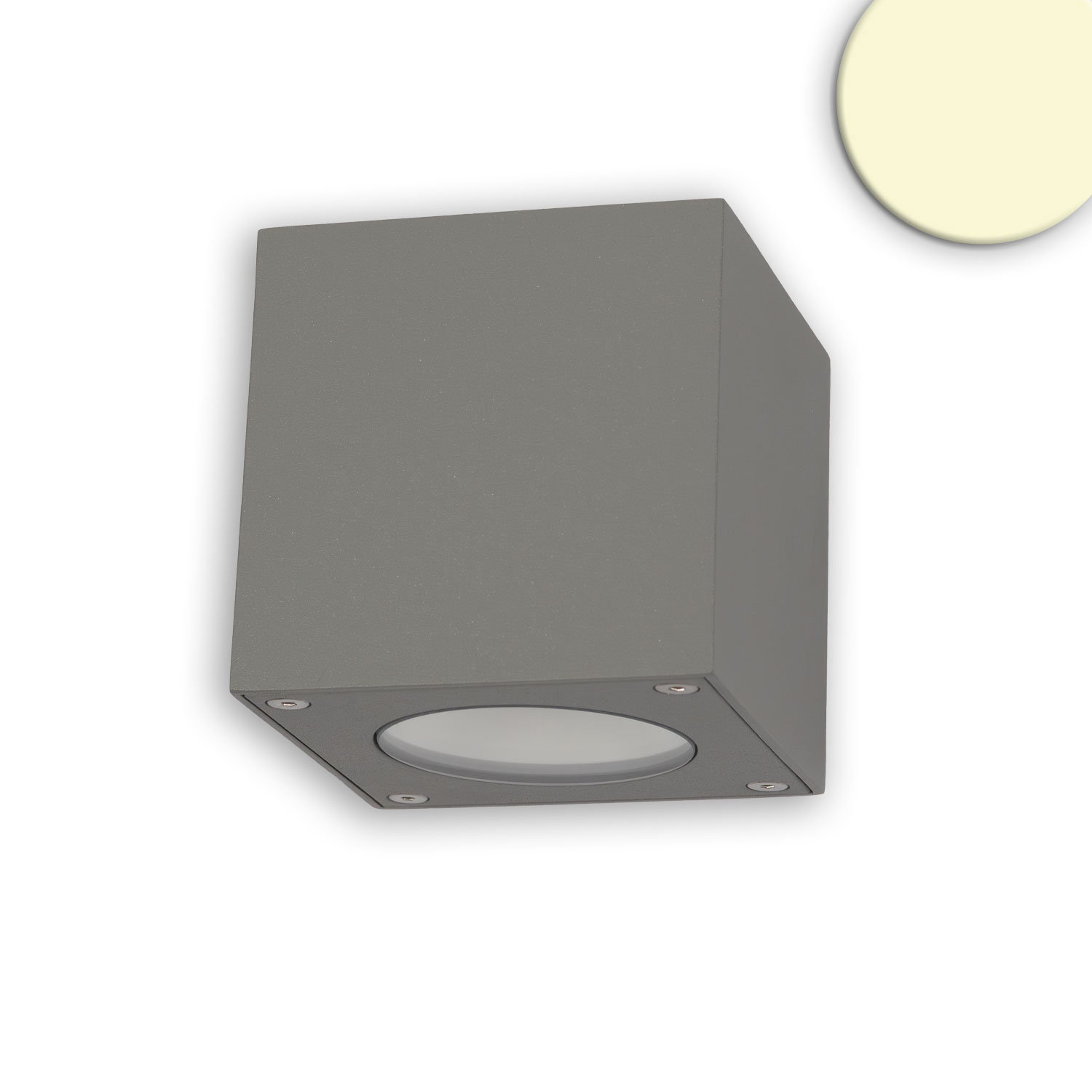 ISOLED LED Wandleuchte Up&Down 2x3W CREE IP54 silbergrau warmweiß
