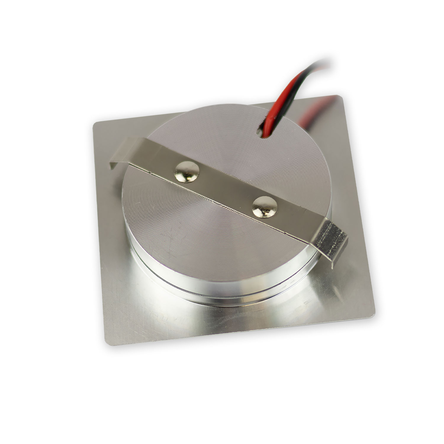 ISOLED LED Möbeleinbaustrahler MiniAMP ALU gebürstet eckig 3W 120°,12V DC warmweiß 3000K dimmbar