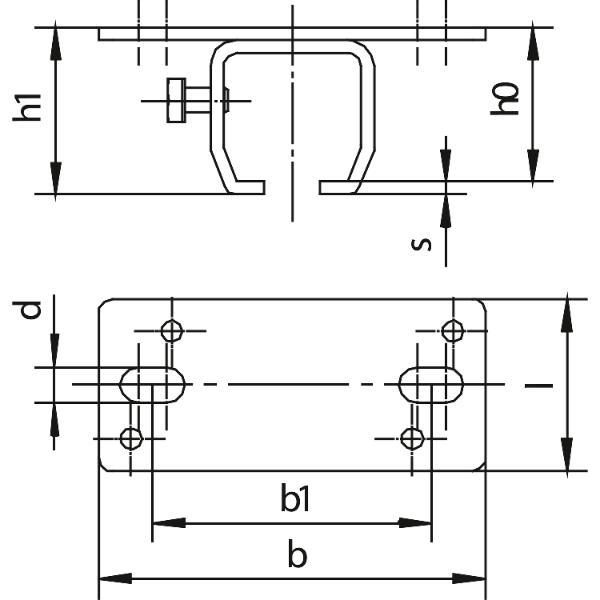 HELM Deckenbefestigungsmuffe HELM 502, Stahl verzinkt, gelb