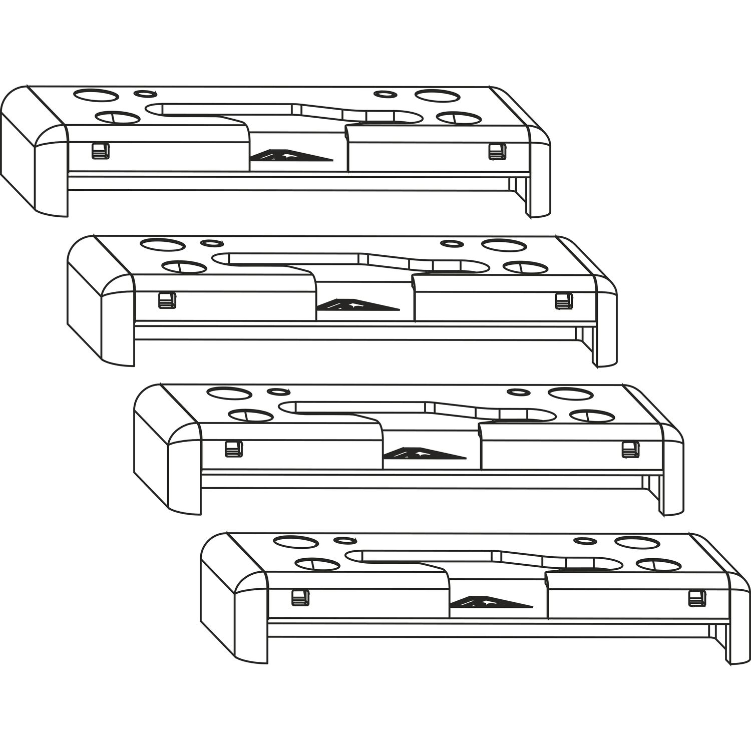 Roto Patio Alversa Spaltlüftungsschließstück-Set PVC PLUS Plan/PLUS Tec links