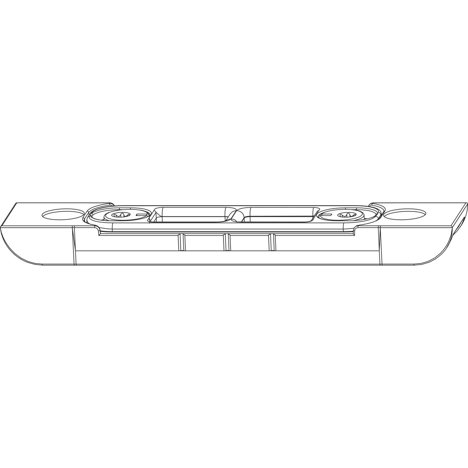 Maco #23883 MACO Riegelschließteil mit 2 Schlitze, Falzluft 4 mm, Versatz 9 mm (23883)