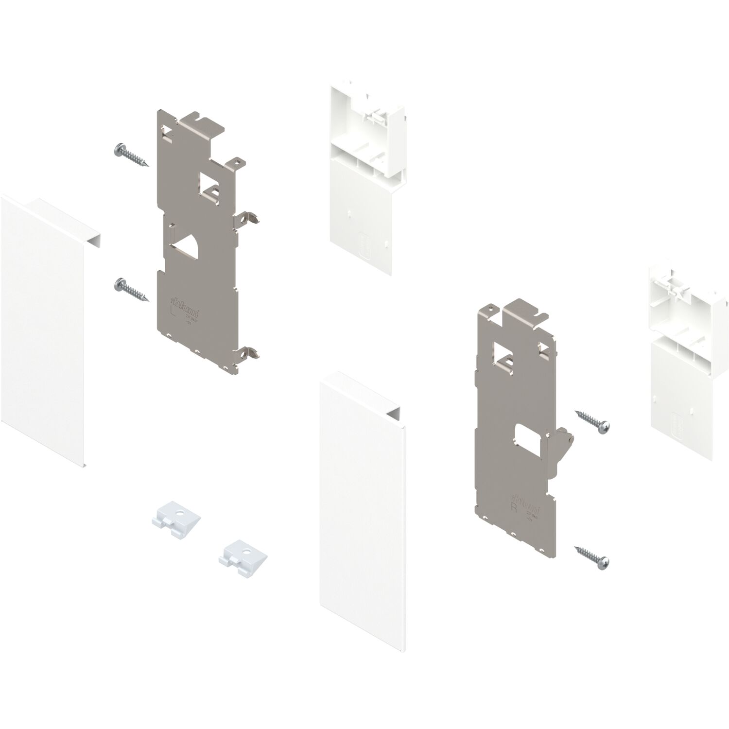 blum LEGRABOX Fronthalter Innenschubkasten Höhe K, Seidenweiß-matt