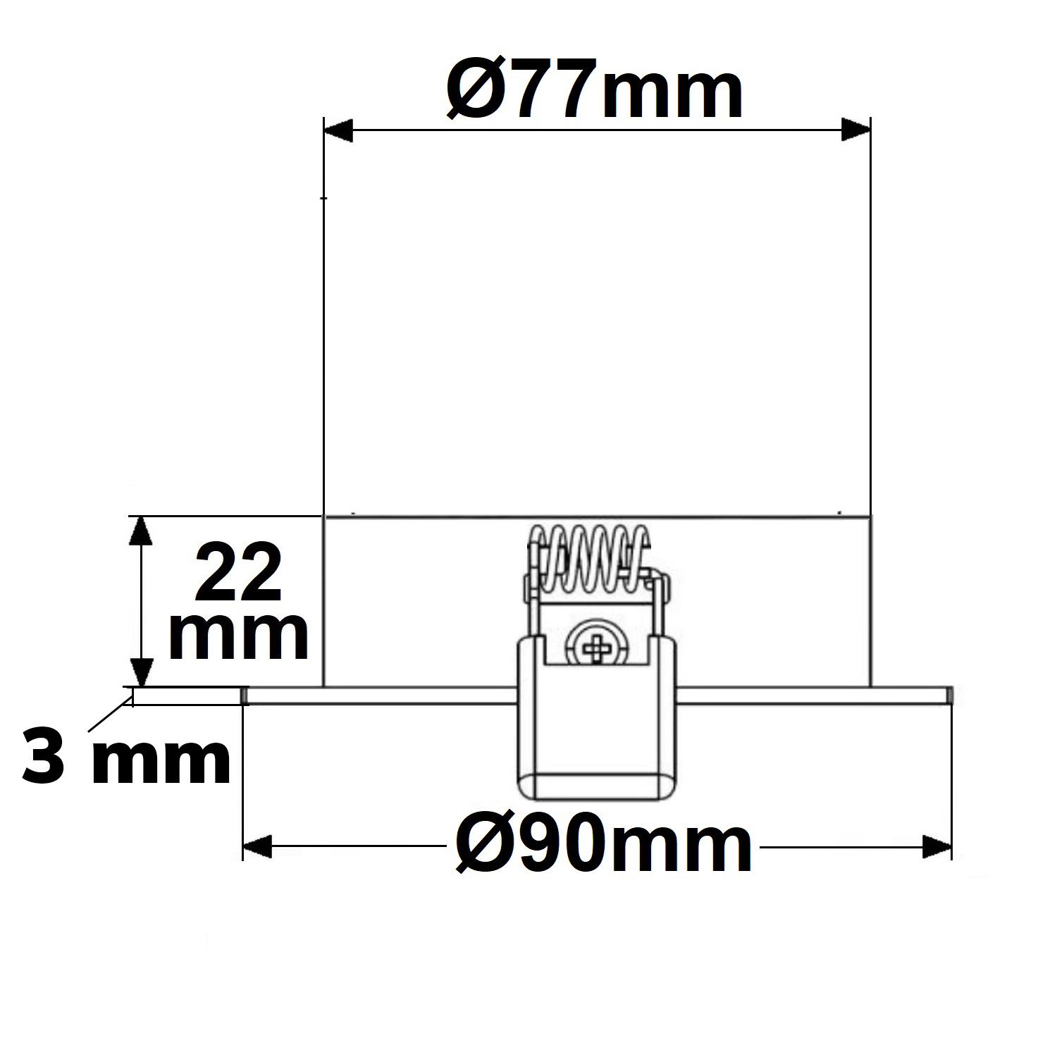 ISOLED Einbaurahmen BRUSH rund Loch 78mm Alu gebürstet für GU10/MR16 Spots