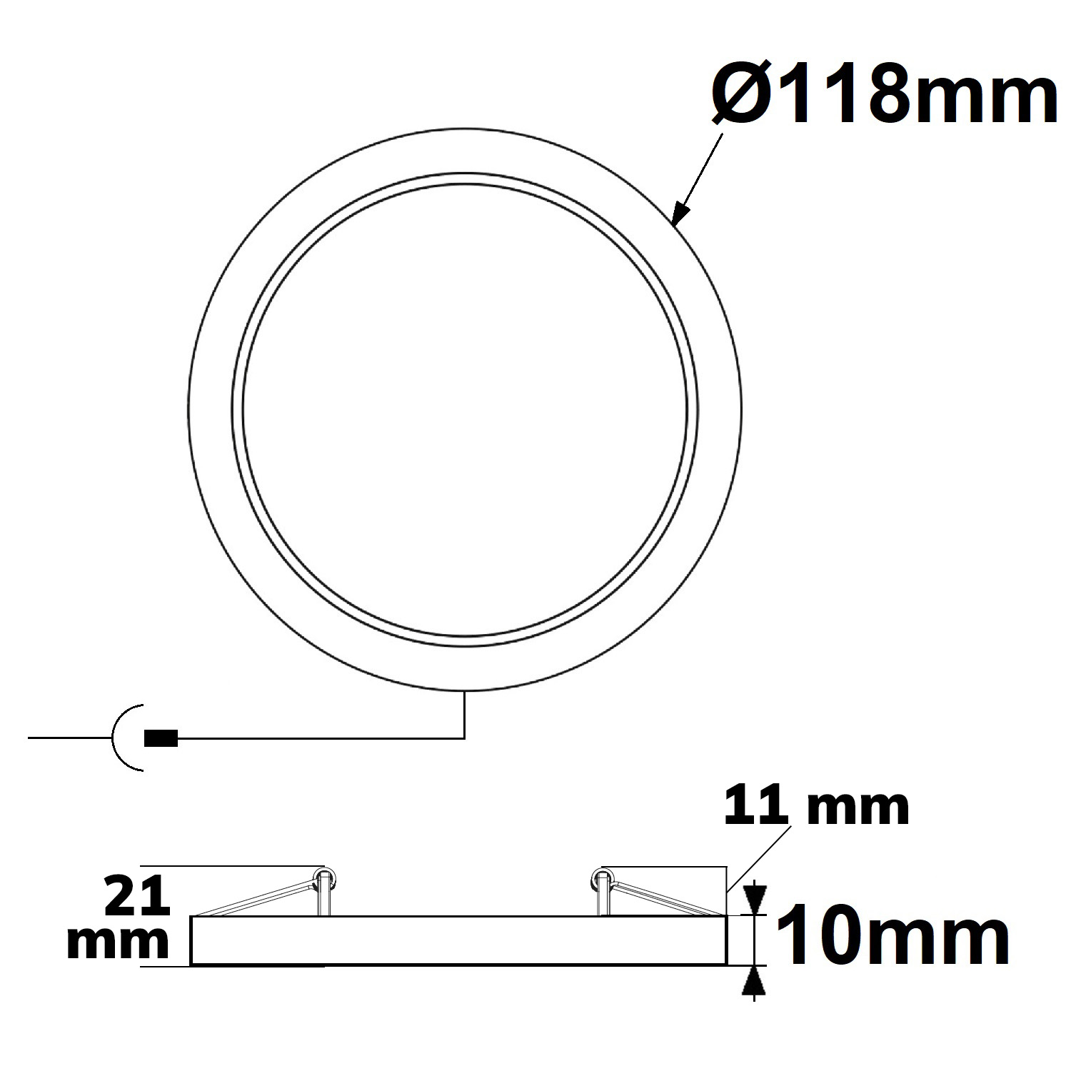 ISOLED LED Downlight Flex 8W prismatisch 120° Lochausschnitt 50-100mm neutralweiß