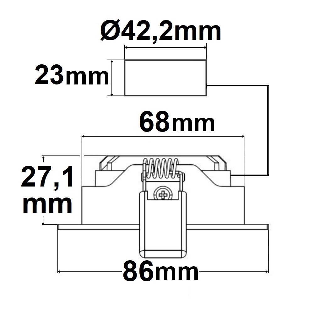 ISOLED LED Einbauleuchte Slim68 Alu gebürstet rund 9W warmweiß dimmbar