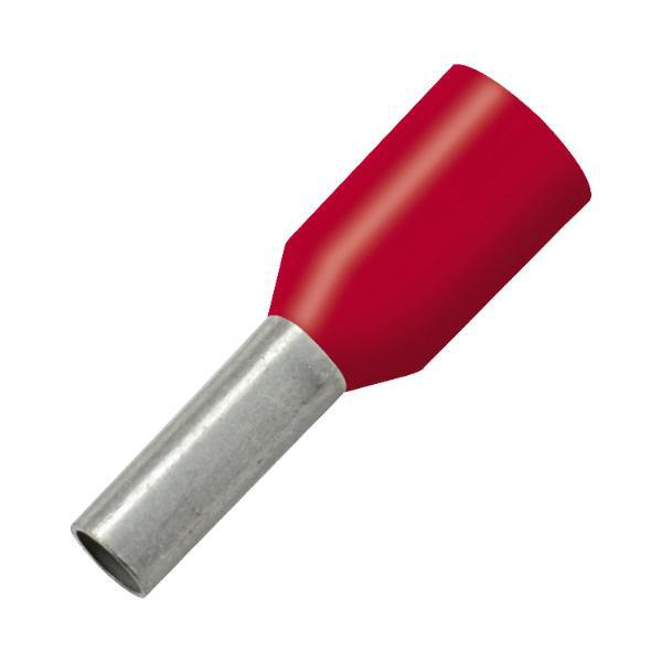 Aderendhülse 1x6/12 mit Kragen rot