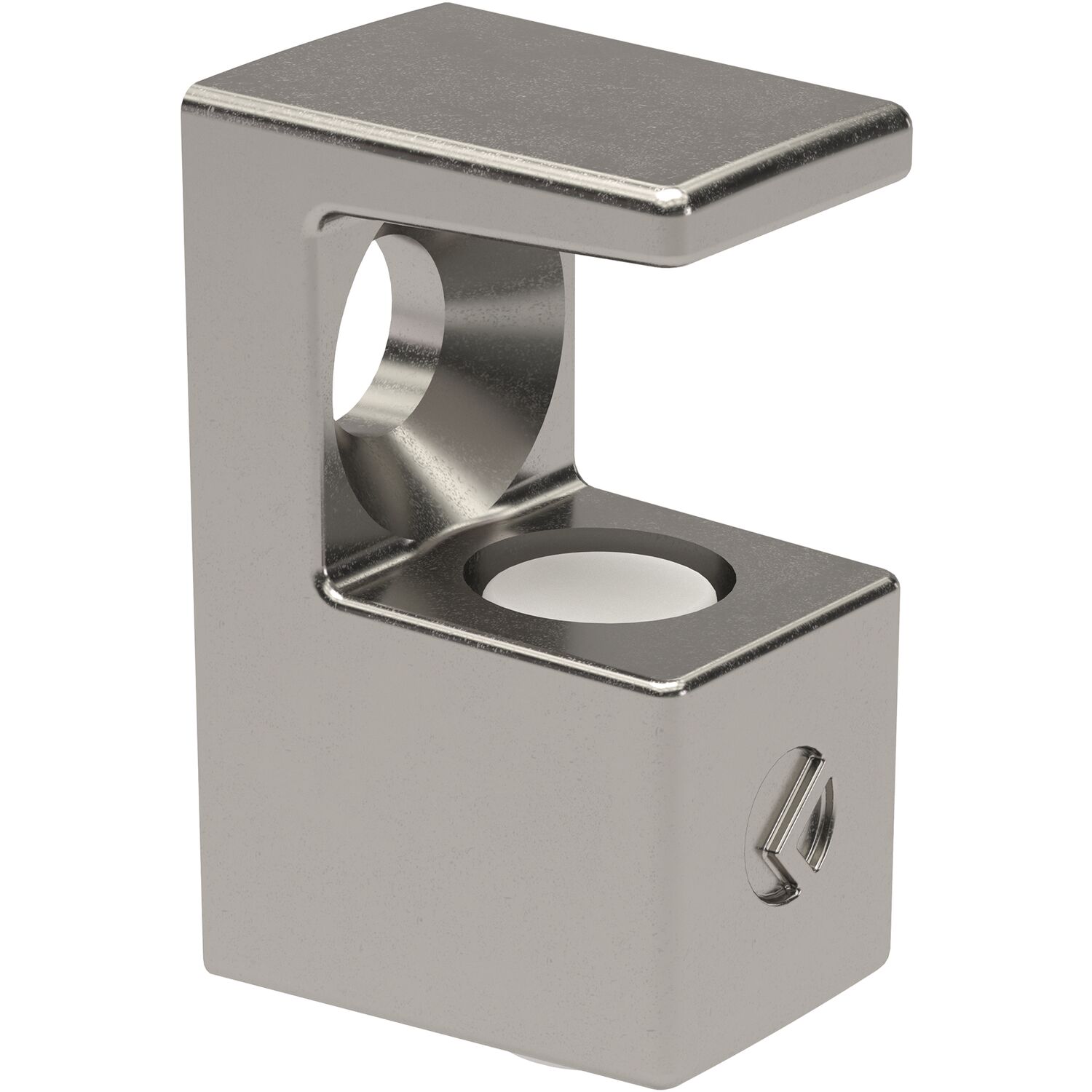 ITALIANA ferramenta Glasbodenträger GRACE zum Schrauben, 5-6 mm Glas, Zamak vernickelt