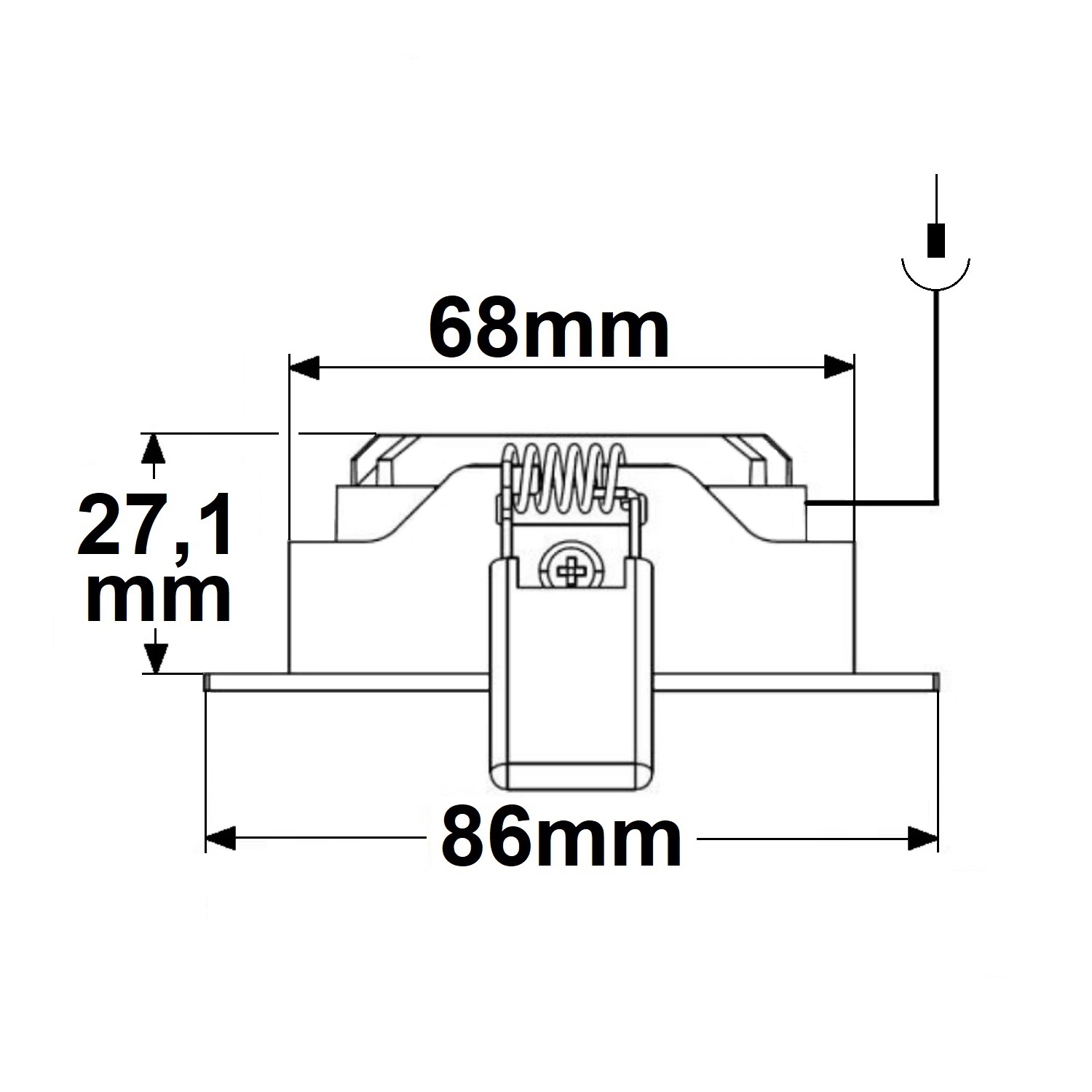 ISOLED LED Einbauleuchte Slim68 MiniAMP Alu gebürstet rund 8W 24V DC neutralweiß dimmbar