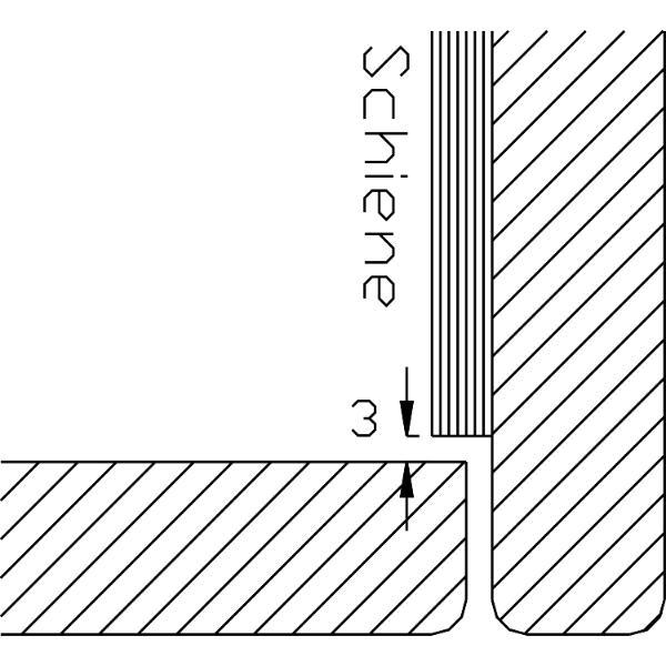 Accuride 1234 Beschlägegarnitur, Länge 456 mm, Stahl schwarz chromatiert