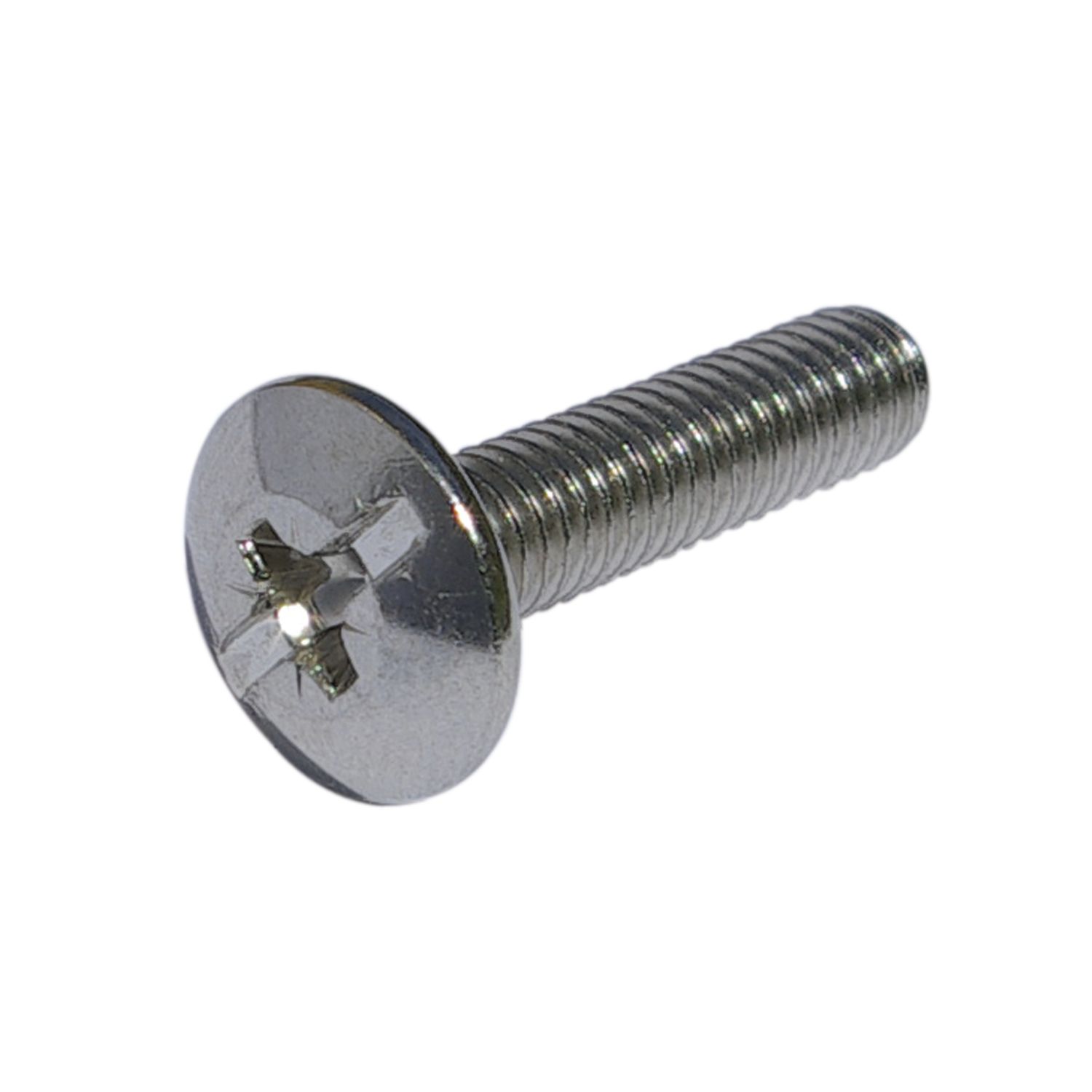 Spezialschraube Oval 6 für Schrankrohrlager, M6x20mm vernickelt