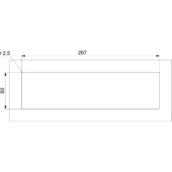 BACHMANN Steckdosenbox Power Frame Cover DATA L: 299,1 mm, B: 87,1 mm Alu