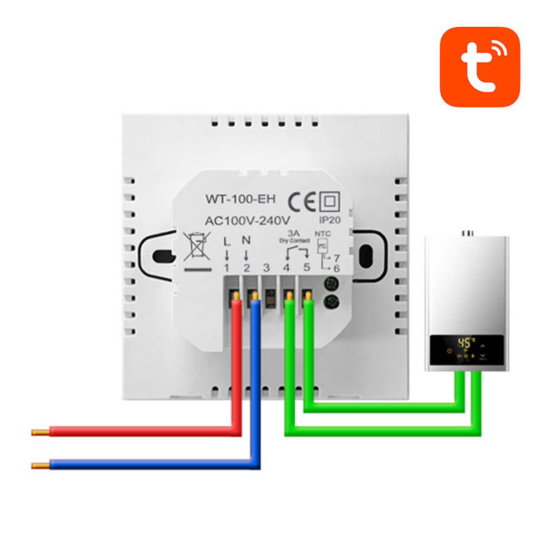 Avatto ZWT100 3A ZigBee smart DHW Boiler Thermostat TUYA