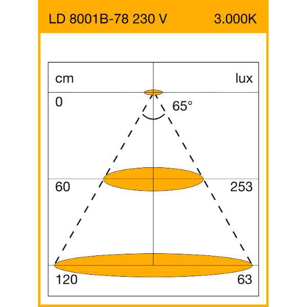 Elektra LED Einbauleuchte 8001B-78 warmweiß ø 82mm silberfarbig