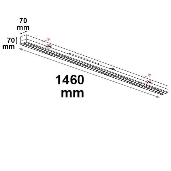 ISOLED FastFix LED Linearleuchte S IP40 1,5m 25-75W 3000K 30°