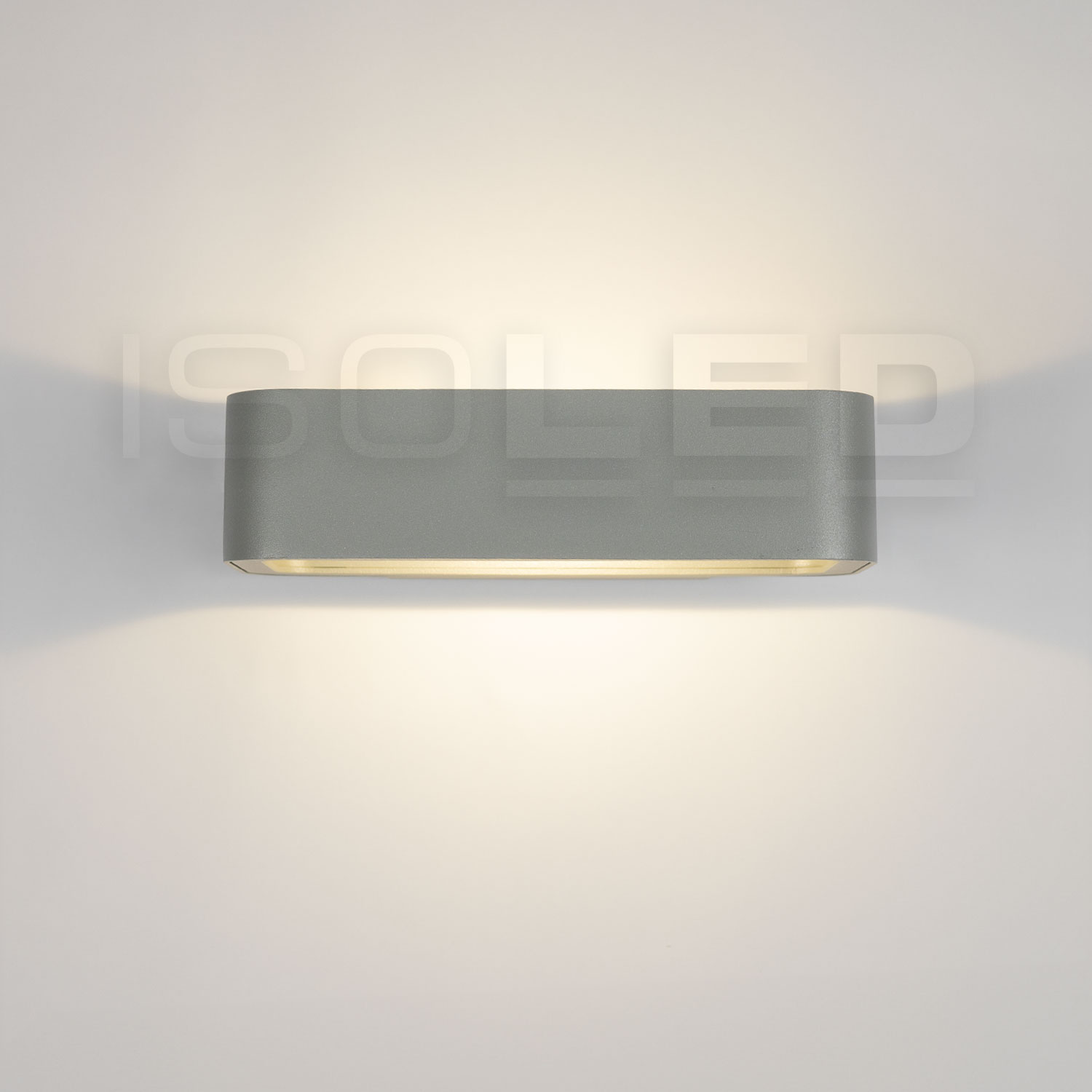 ISOLED LED Wandleuchte Up&Down 1x7W CREE IP54 silbergrau warmweiß