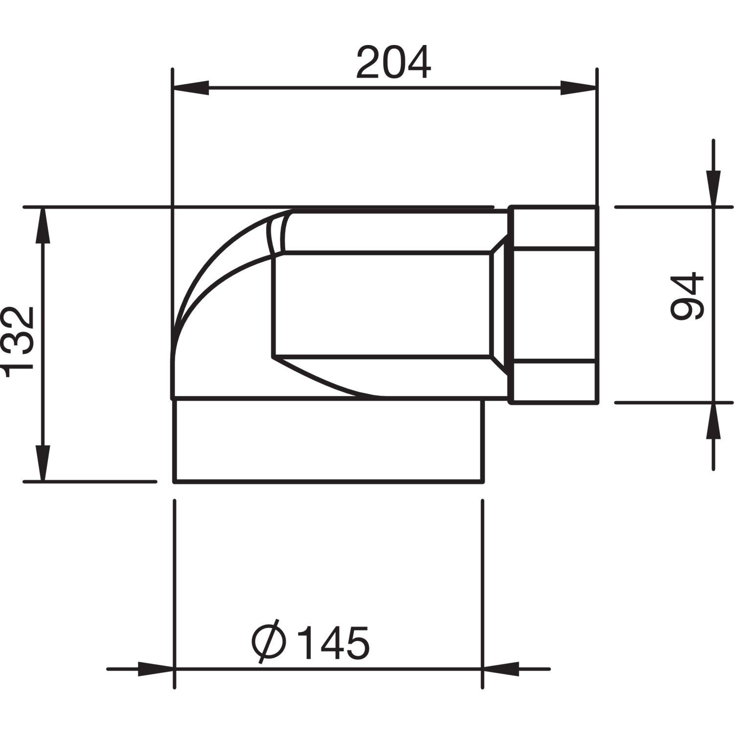 BSH Umlenkstück 90 ° 571654, System 222 x 90