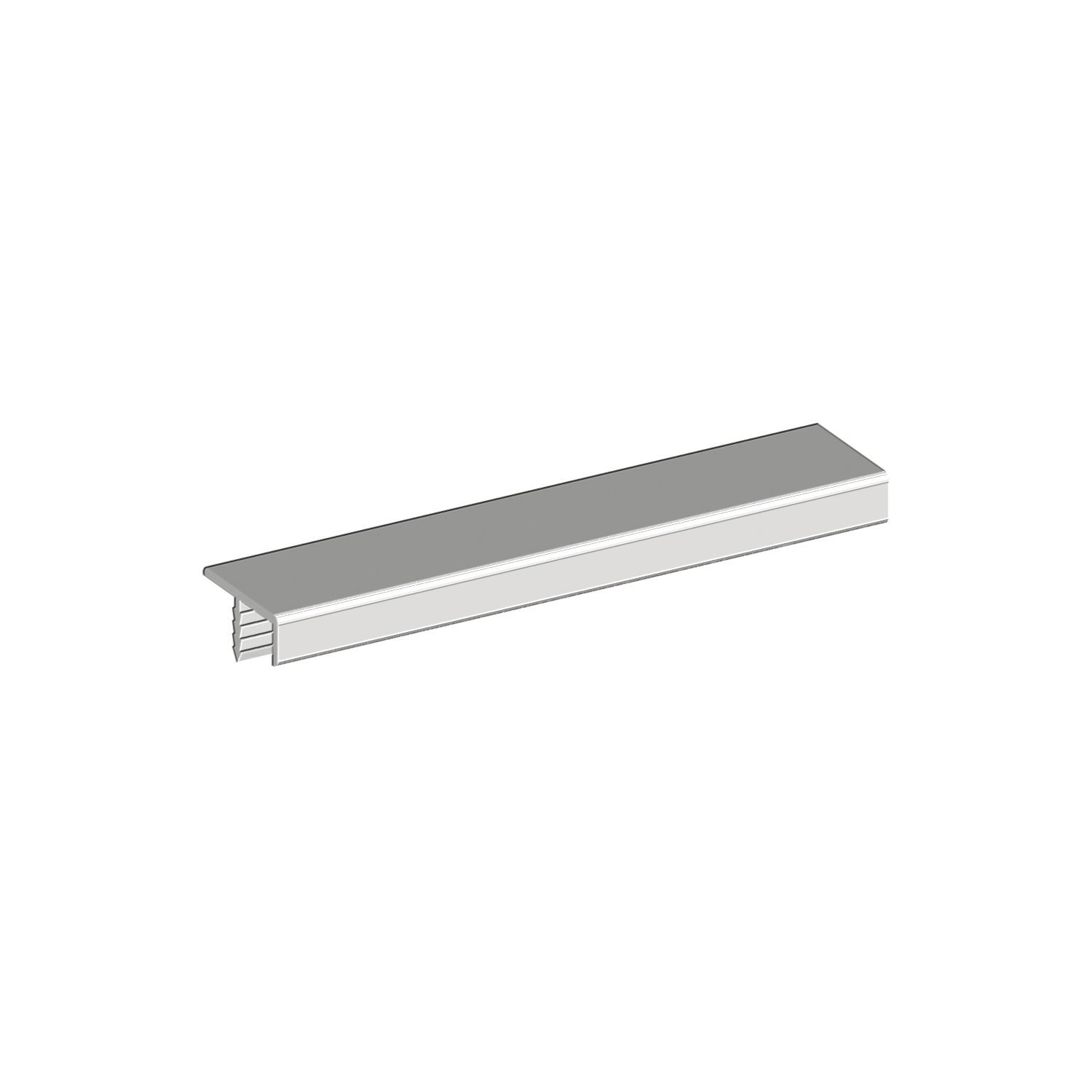 Frontrahmenprofil 1 zum Einnuten 5000 mm Aluminium silber eloxiert