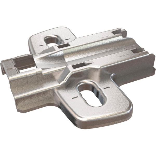 Hettich Kreuzmontageplatte mit Langloch, Schrauben, Distanz 5 mm