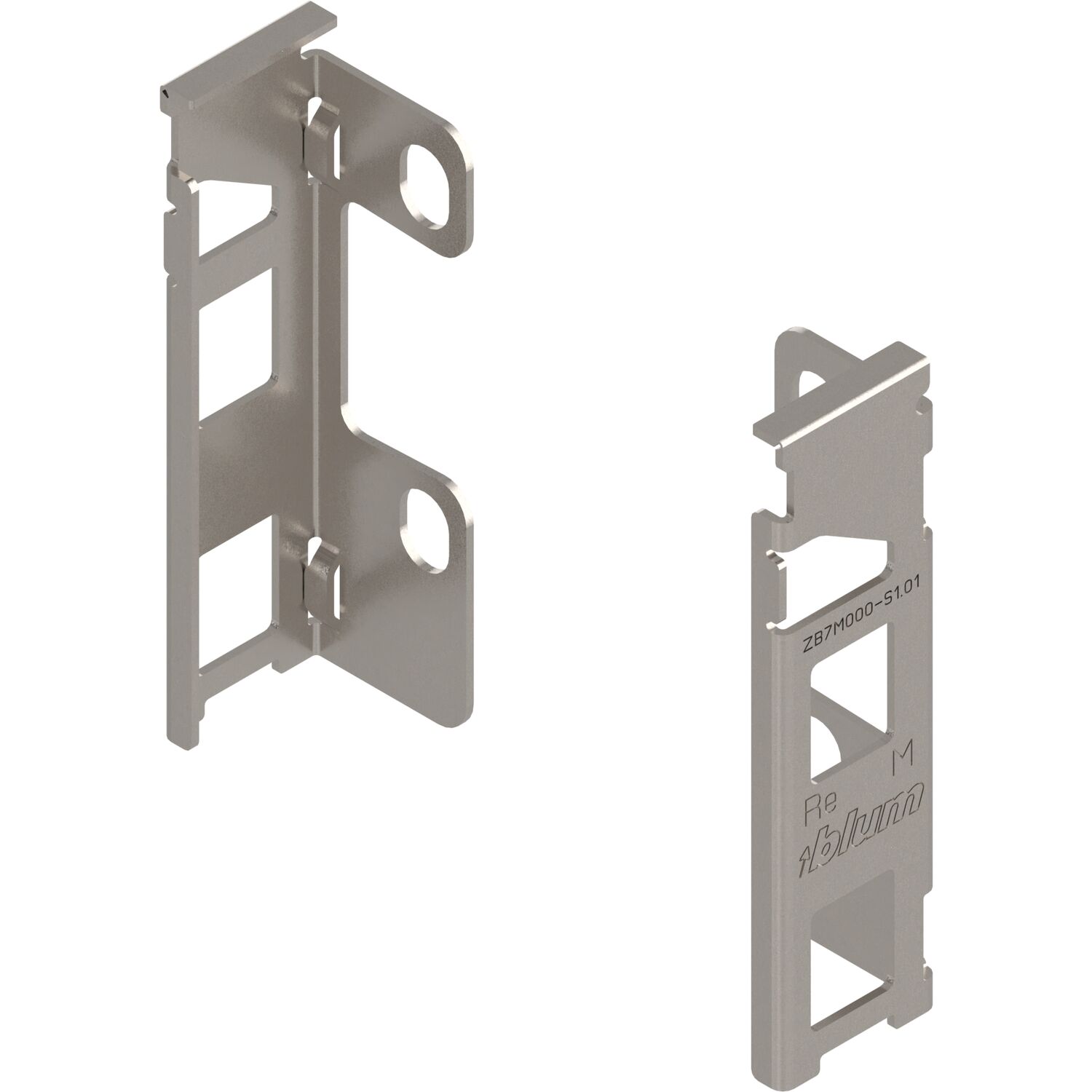 blum LEGRABOX Holzrückwandhalter Höhe M, vernickelt