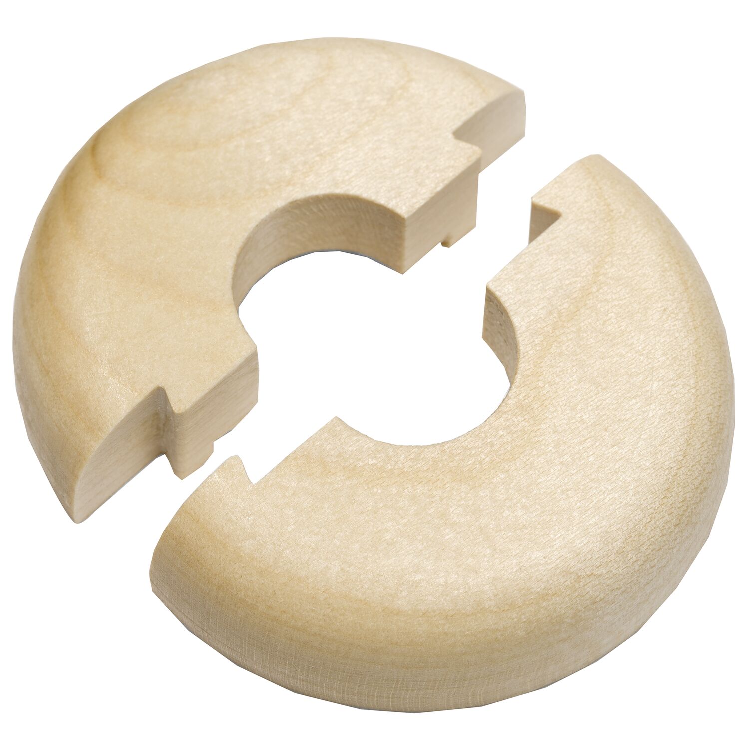 HARO Heizkörperrosette Massivholz Ahorn farblos lackiert 22/50mm 1/2”