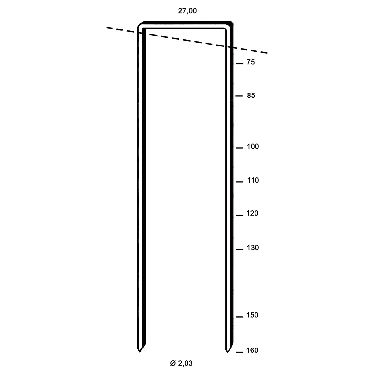 ALSAFIX Klammern Type WP A2 100 mm aus Stahldraht Edelstahl (2180 Stück) (2.18 TS)