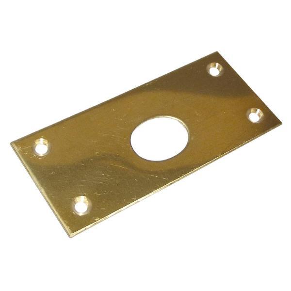 ninka Riegelschließblech gerade, mit ovalem Loch, 78 x 34 mm, Messing blank