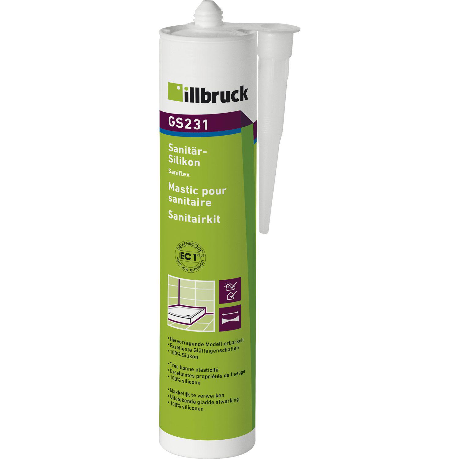 illbruck GS231 Sanitär- und Glasbausilikon 310ml weiß