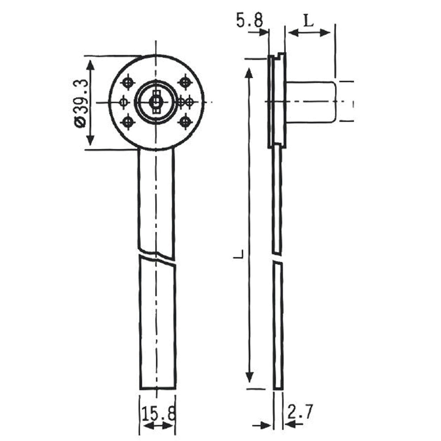 - Zylinder Zentralverschluss-Set seitlich Zylinderdurchmesser 16.5x20mm Stahl vernickelt