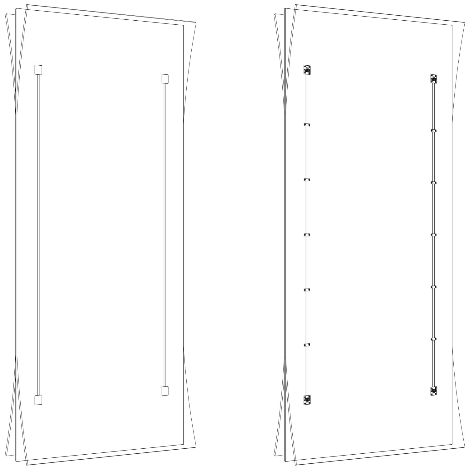 HAWA Ausrichtbeschlag, Alu schwarz eloxiert, Türhöhe 1215 - 1775 mm